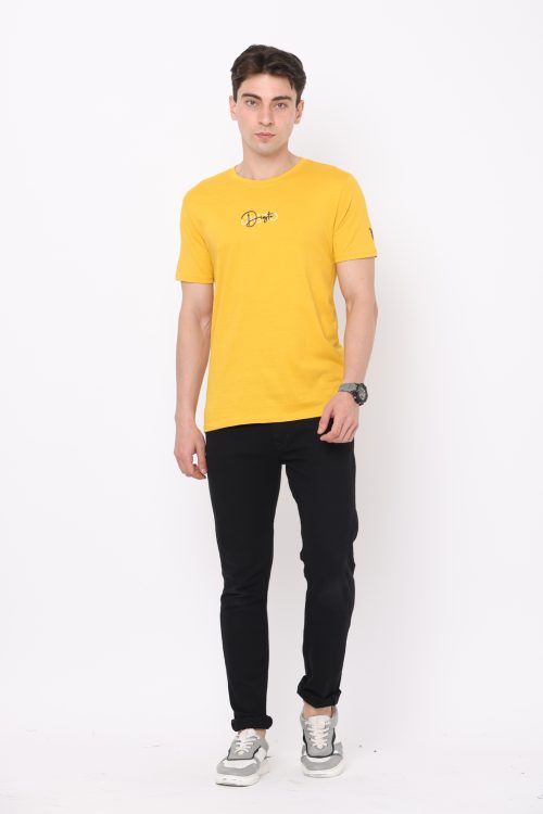 ANTI-MICROBIAL MEN’S T-SHIRT-ROUND NECK (mineral yellow)