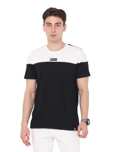 Men T-Shirt Round-Neck Black